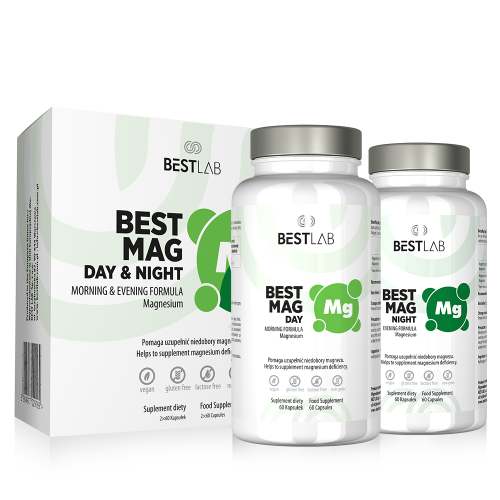 BEST LAB BestMag day&amp;night magnez na dzień i na noc 120 kapsułek